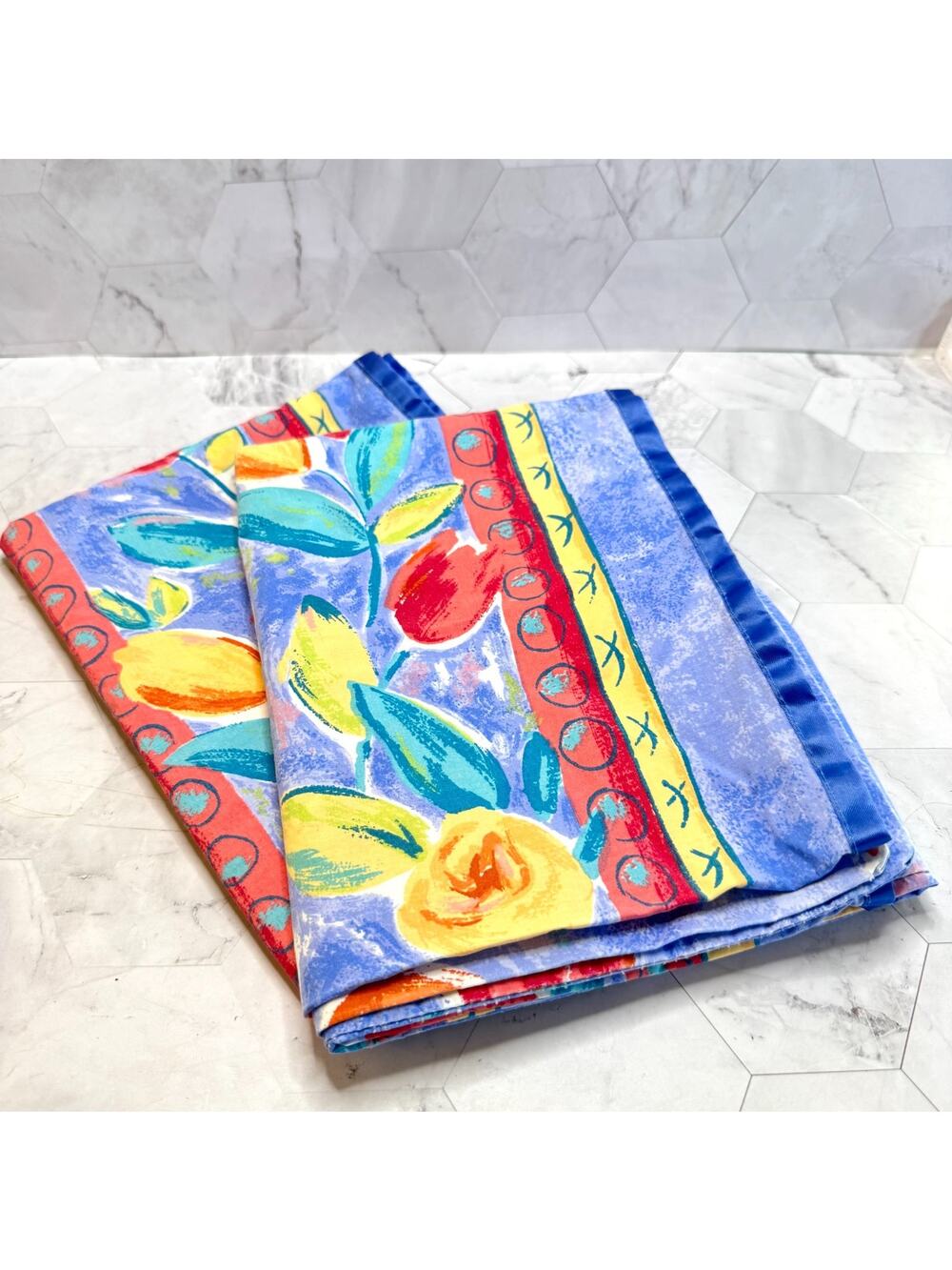Vintage Eileen West Pillow Cases Tulip Floral 100% Cotton Standard Y2K 90s EUC